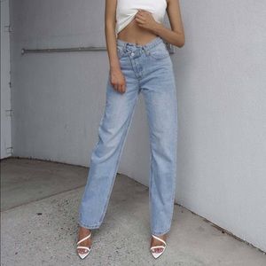 Princess Polly asymmetric jeans